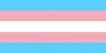 Trans-Flagge: hellblau-rosa-weiß-rosa-hellblau