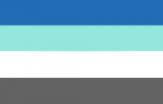  Fray Flagge: blau-türkis-weiß-grau